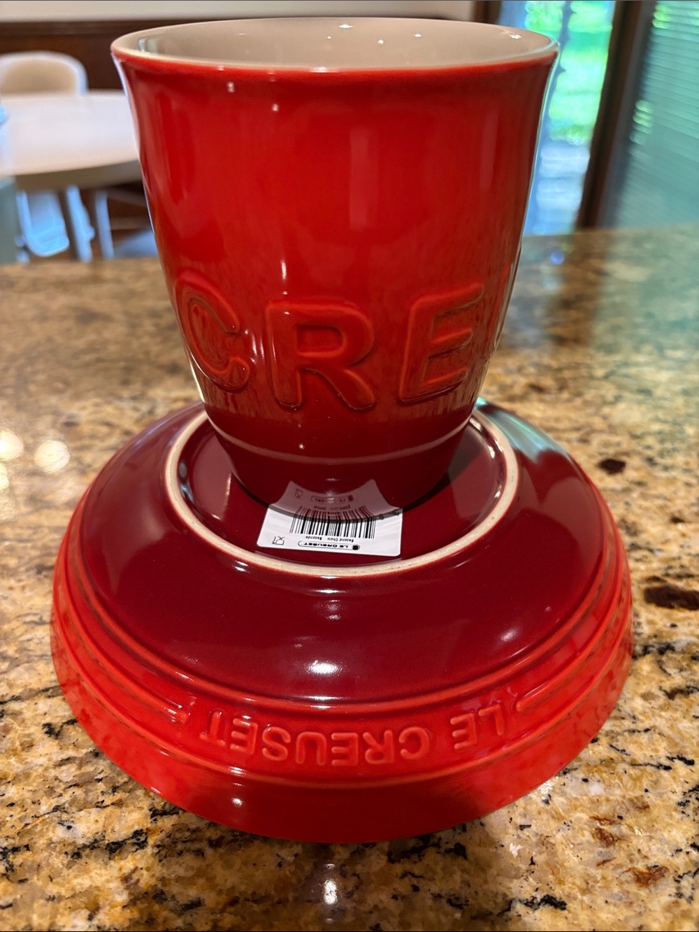 Le Creuset Round Dish and Mug, Cerise